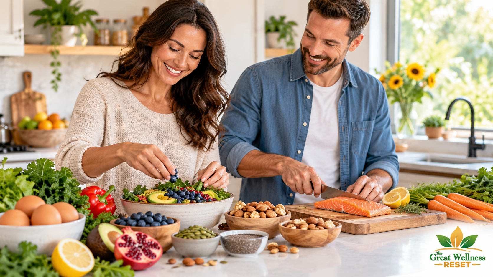 Healthy Kitchen Cooking Together